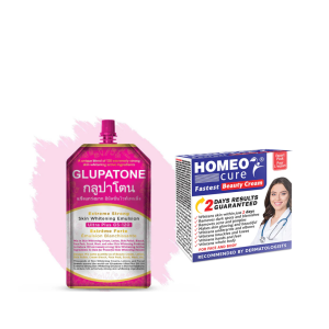 1 Pack of Glupatone + 1 Pack of Homeo Cure