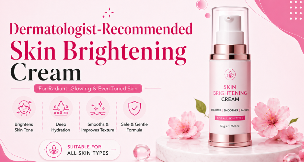 Brightening cream with skin-friendly ingredients for an even-looking tone