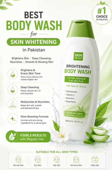 Gentle body wash for an even-looking skin tone