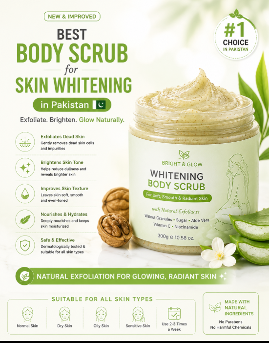 Exfoliating body scrub for smoother and cleaner-looking skin